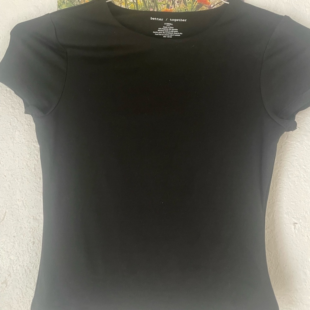 Together Black Fitted Short Sleeve Tee